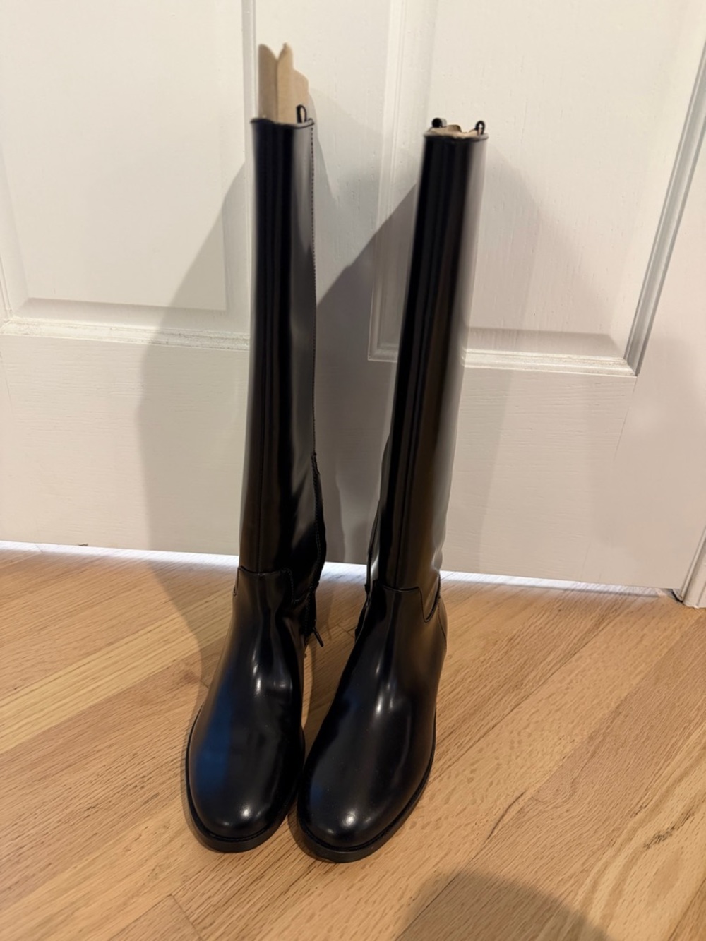 Madewell Black Tall Leather Boots Size 6.5 NEW